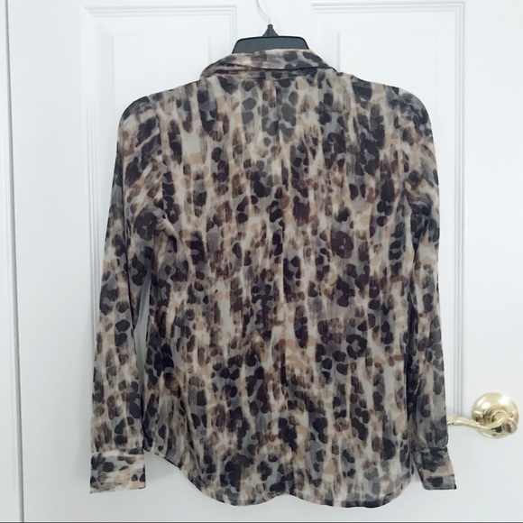 Loft Leopard Print Blouse - XXSP - Picture 3 of 4